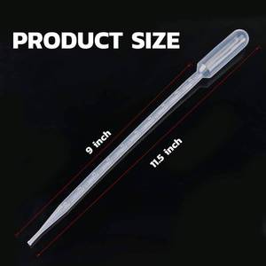 lot 9858 image: URBEST Transfer Pipettes 100PCS 10ML Liquid Dropper Plastic Pasteur Disposable Graduated Pipetting Clear White (10-ML)
