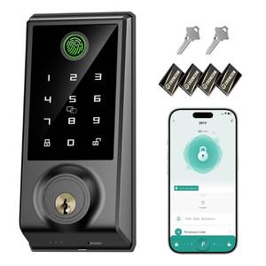 lot 9864 image: IRONZON 391YS 5-in-1 Keyless Entry Door Lock Smart Deadbolt with Handle