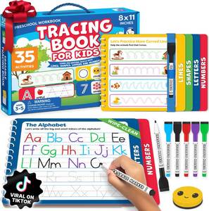 lot 9867 image: Preschool Learning Workbook - Tracing Books for Kids Ages 3-5