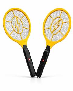 lot 9893 image: Drihara 2-Pack Electric Fly Swatter �� Battery Powered Bug Zapper Racket