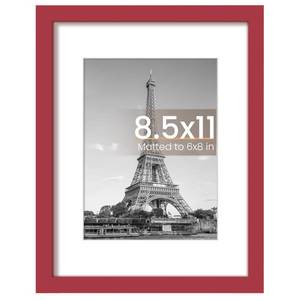 lot 10119 image: upsimples 8.5 By 11 Picture Frame, Certificate Frames, Red 1 Pack