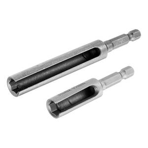 lot 10137 image: uxcell 8mm Nut Driver Set of 2 Pcs, 14 Quick-Change Hex Shank Slotted Drill Bit Socket Wrench Tool