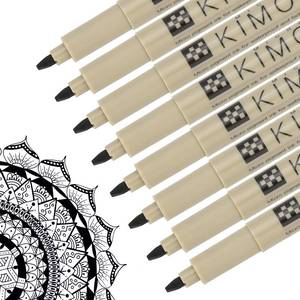 lot 10139 image: PATIKIL Micro Pen Fineliner Pens, 8Pcs 1mm Medium Point Drawing Pens Waterproof for Archival Artist Calligraphy Illustration Journaling Sketch, Black