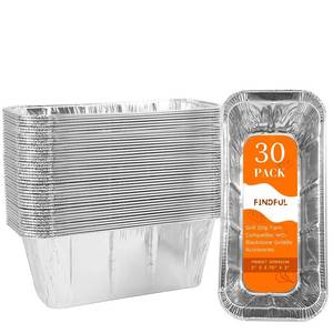 lot 10153 image: Findful 30-Pack Drip Pans Liners Compatible for Blackstone Griddle Accessories, Aluminum Foil Pan Disposable for 17 22 28 36 Blackstone Griddle Drip Tray Holder Grill Rear Grease Catcher Cup