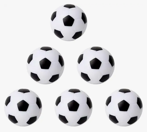 lot 2427 image: Lot of Black and White Soccer Ball Pattern Foosball Style Balls in Box