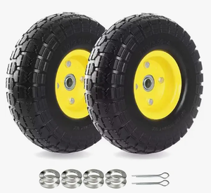 lot 7723 image: AR-PRO 10-Inch Pneumatic Tire and Wheel 2-Pack