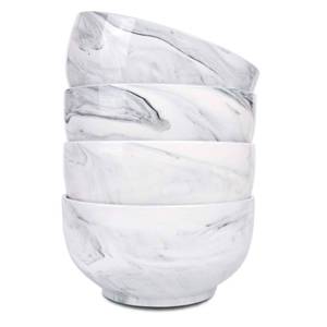 lot 1122 image: Bosmarlin Marbling Ceramic Bowl Set of 4, 33 Oz