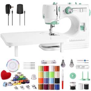 lot 1141 image: Gobreezy Portable Mini Sewing Machine with 12 Stitches and Extension Table