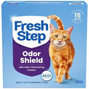 lot 1146 image: Fresh Step Multi-Cat Scented Clumping Cat Litter with Febreze 14 lbs