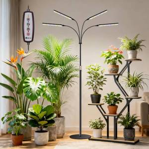lot 1158 image: Kullsinss Floor Grow Light with Stand 4-Head 228 LEDs