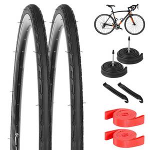 lot 1161 image: Yeesport 700x25c Road Bike Tires with Inner Tubes, Rim Strips & Presta Valve