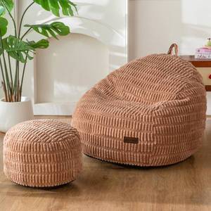 lot 1187 image: MAXYOYO Kids Bean Bag Chair with Ottoman 31.5 x 23.6 in
