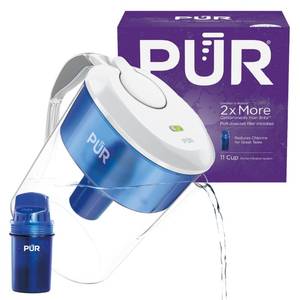 lot 1201 image: PUR 11-Cup Water Filter Pitcher with 1 Genuine Filter, White
