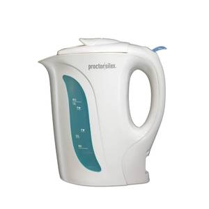 lot 1216 image: Proctor Silex Electric Tea Kettle 1000 Watts 1 Liter White