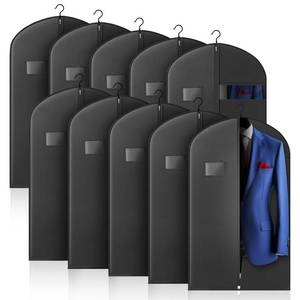 lot 1217 image: Hleelomi Garment Bag 40-In 10 Pack Hanging Clothes Suit Bag Black
