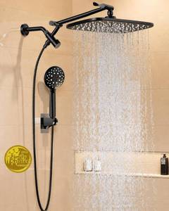 lot 1225 image: Veken 11.8-Inch Shower Head with Handheld Spray and Extension Arm