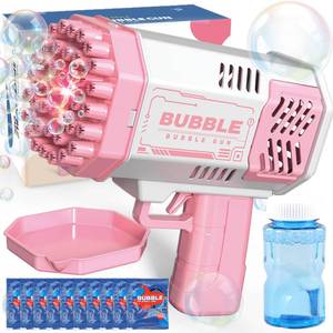 lot 2478 image: JONEG Bubble Gun with 40 Holes and LED Lights