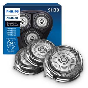 lot 2491 image: Philips Norelco Replacement Shaving Heads, 3 Count