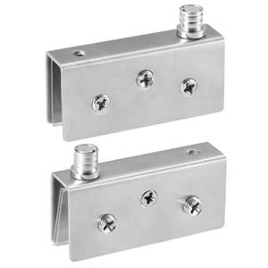 lot 2638 image: uxcell Adjustable Glass Door Hinge Clamp Stainless Steel, 0.31-0.39 in Glass