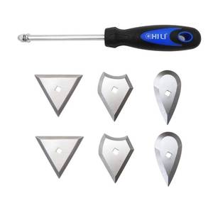 lot 2657 image: CHILI 3-in-1 Stainless Steel Shave Hook Scraper Set, 9 Inch with Blades
