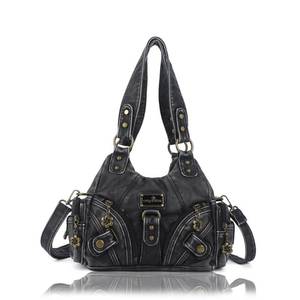 lot 2687 image: Angel Kiss Womens Small Hobo Shoulder Bag Vegan Leather Tote Purse with Zipper