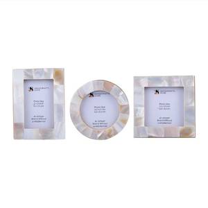 lot 2689 image: Handicrafts Home Vintage Baby Picture Frame Set of 3 White-Pearl
