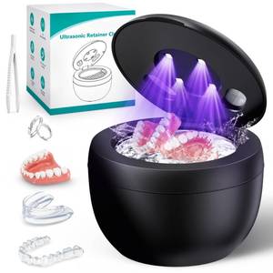lot 2694 image: MUAYSY Ultrasonic Retainer Cleaner Machine 45kHz 200ML Black