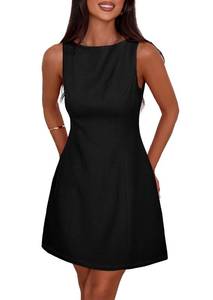 lot 2721 image: PRETTYGARDEN Womens Formal A-Line Mini Dress Black Size S