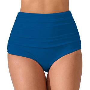 lot 2730 image: JOYBIK Womens High Waisted Bikini Bottoms Ruched Swimsuit Blue L