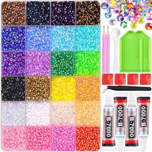 lot 2739 image: TINKRSTUFF Resin Rhinestones 0.118 in Flatback Multicolor 34000 Pcs B7000 Glue