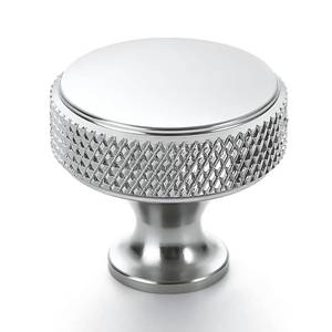 lot 2754 image: Coinkoly 10 Pack Polished Chrome Round Knurled Cabinet Knobs 1.2 Inch