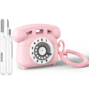 lot 2808 image: AIRSPO Silicone Case for AirPods Pro 2nd Generation, Pink with Cleaning Kit