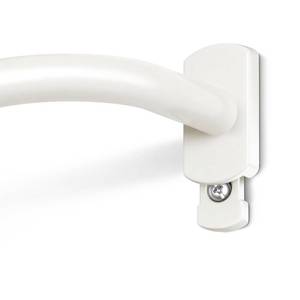 lot 5323 image: KAMANINA Wrap Around Curtain Rod 35-60 Inch White Adjustable