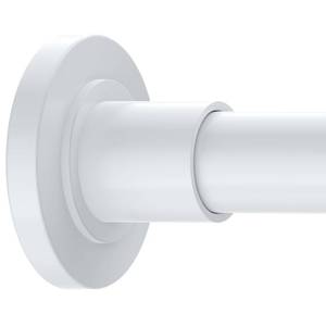 lot 5351 image: White Shower Curtain Rod Spring Tension 31-80 Inch Stainless Steel