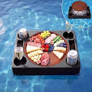lot 5360 image: Remerry Floating Pool Refreshment Table Tray 16x13 Black