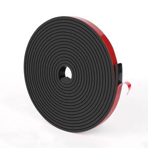 lot 6075 image: HooTown Self-Adhesive Solid Neoprene Rubber Strip Roll, Red