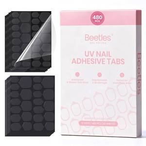lot 6445 image: Beetles Press-On Nail Sticky Tabs 480 Pcs No-Cure UVLED
