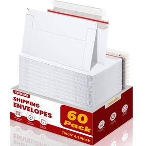 lot 6447 image: CUXELMAR Trading Card Rigid Mailers 60 Pack 7 x 4.35 Shipping Envelopes