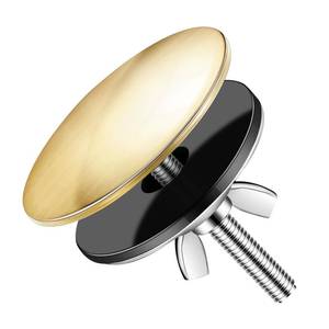 lot 6457 image: LEIFIDE Faucet Hole Cover 2 Inch Stainless Steel Brushed Gold Kitchen Sink