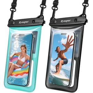 lot 6482 image: Rynapac Floating Waterproof Phone Pouch IPX8 2 Pack