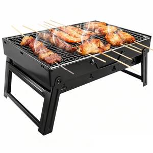 lot 7787 image: Prekuet Portable Charcoal Barbecue Grill with Wire Rack 16.9 x 11.4 x 9.1 in