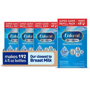 lot 7797 image: Enfamil Optimum Baby Formula with Lactoferrin, 30 Oz, 4 Ct  Retail $275.96