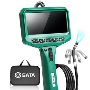 lot 7803 image: SATA Articulating Borescope Camera 8.5mm Probe 4.3in Display  Retail $119.59