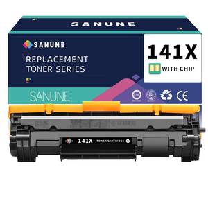lot 7835 image: SANUNE Toner Cartridge High Yield Black Replacement for HP 141X W1410X 141A