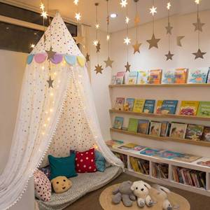 lot 7837 image: Gerrii Classroom Reading Corner Tent 6.6 Ft Polka Dot Foldable
