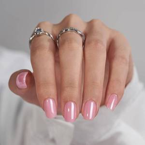 lot 8027 image: BTArtbox Fake Nails Short Square Pink 32 Pcs Full Kit
