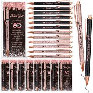 lot 8036 image: Sayglossy 80th Birthday Party Favors Pens with Thank You Cards 60 Sets