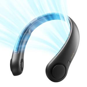 lot 8049 image: JISULIFE Hands-Free Bladeless Portable Neck Fan 5 Speed 4000mAh