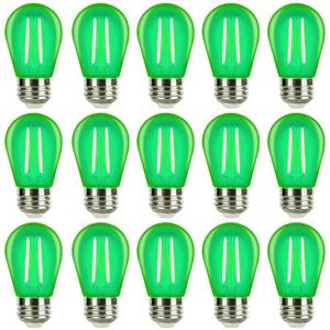 lot 8054 image: ZHZHLED S14 Green LED Replacement Bulbs E26 2 Watt 120V