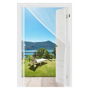 lot 8057 image: MAGZO Magnetic Screen Door Fits 36 x 96 In White